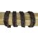 v cross braided leather cord-15mm- VINTAGE BROWN