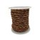 Dublin Bolo Braided Round Twist Leather Cords - 6mm -  Vintage Dark Tan