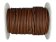 Round Leather Cord - Vintage Dark Tan - 2mm