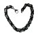 Men's Bracelet with Magnetic Clasp - 21cm- Steel and Black
