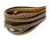 Flat Leather Cords - Chess Style - 5mm-Natural