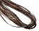 Flat Nappa Leather cords - 5mm - lamina silver brown2