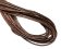Round Stitched Nappa Leather Cord - 3mm - LAMINA SILVER BROWN
