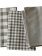 Grey and White Grid and Checker Patterned Towels