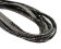 Flat Nappa Leather cords - 5mm - Lizard lamina dark silver