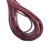 Round Stitched Nappa Leather Cord - 3mm - LIZARD STYLE - BORDEAUX