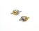 Magnetic Clasps, Zamak, Silver Gold, MG15-12mm - 25010