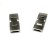 Stainless Steel Snap Lock Clasp-Matt Steel -MGST-14-5.5x2.5mm