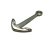 Stainless Steel Anchor Clasp-Matt Steel-MGST207-38x24x3mm