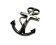 Stainless Steel Anchor Clasp: MGST 268 7mm (steel)