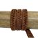 X-Cross Braided Leather Cord-15mm- DARK NATURAl