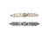 Shamballa Bead - 38*5mm - Black / Rose Gold