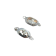 Magnetic Clasps, Zamak, Silver, MG36-17x8mm