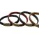 SPIRAL BRAIDED LEATHER CORDS - 8X4MM - VINTAGE FUCHSIA
