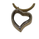 Stainless steel pendant: SSP-322 29*34mm (Rose Gold) Heart Locket Crystal