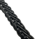 Madison style braided leather cords- 10*3.5mm- MATT Black