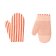 Pink Striped Oven Mitts