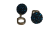 Shamballa beads - 12mm - Blue Zircan