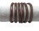 Real Round Nappa Leather cords 6mm- Snake style-Light bronze