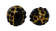 Shamballa bead - 10mm - Gold Black