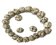 Leather Beads -12mm-Metalic Silver