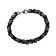 Men's Bracelet with Magnetic Clasp - 21cm- Steel and Black