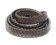 Ambiente Oval Braided Leather Cord - 15.5x4.5mm - Dark Grey