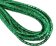 Round Stitched Nappa Leather Cord-4mm-snake style green shiny
