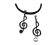 Stainless steel pendant: SSP-492 18x42mm (Steel) Treble Clef