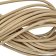 Real Round Nappa Leather Cord - Dark Cream 5mm