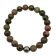 Unakite Gemstone Bracelet: Style-518 (8mm)