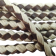 Braided Leather Cords with Cotton - 8mm - Brown and White