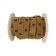 Suede Leather cords with Rivet - 10mm - Light Brown