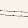 Cable Link Chain Necklace with Half Beads - Gold - 1mm - Item 904
