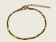 Twisted Square Boston Chain Bracelet - Gold - 2mm - Item 903