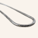Twisted Square Snake Chain Necklace – Silver - 1.5mm - Item 997