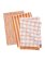 Orange and White Patterned Towels