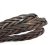 Montana braided leather cords - 15mm  - Vintage Dark Brown