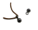 Stainless steel part for round leather: SSP-432 4mm (Steel)
