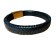 Walnut Braided Leather Cord - 12x6mm - Black
