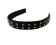 Flat leather with studs-10x2mm-black