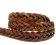 Montana braided Leather cords - 15mm -Vintage Brown