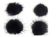 Mink Pom Pom Black