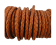Oslo Round Braided Leather Cord - Orange - 6mm