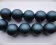 Wooden Beads - Metalic Dark Blue