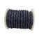 Dublin Bolo Braided Round Twist Leather Cords - 6mm -  Vintage Dark Blue