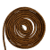 SPIRAL BRAIDED LEATHER CORDS - 11X6MM - DARK TAN