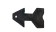 KC-Key Cord Arrow Shape 8cm black hair-on