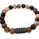 Coffee Stripe Gemstone Bracelet: Style-507 (8mm)