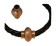Zamak magnetic clasp: MGL 4 6mm (Powdered Antique Copper)
